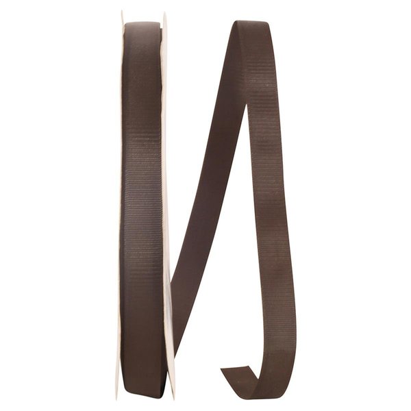 Reliant Ribbon 0.625 in. 100 Yards Grosgrain Style Ribbon, Chocolate Brown 4900-705-03C